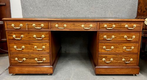 fig 1. Very Large 18 Drawer Edwardian Partners Desk