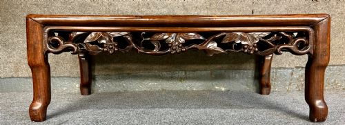 ANTIQUE MATCHED PAIR OF CHINESE LOW TABLES - ADDITIONAL PHOTO 2