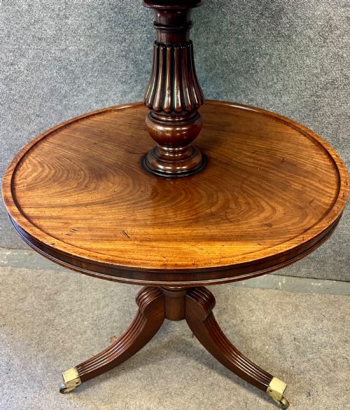 GOOD QUALITY GILLOW ATTRIBUTED 2 TIER MAHOGANY TABLE - ADDITIONAL PHOTO 3