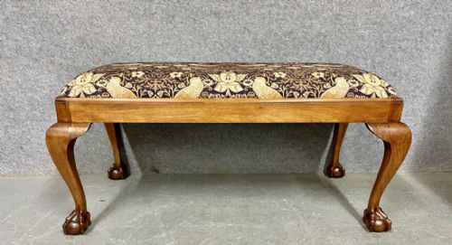 ANTIQUE MORRIS CO UPHOLSTERED WINDOW SEAT - ADDITIONAL PHOTO 1