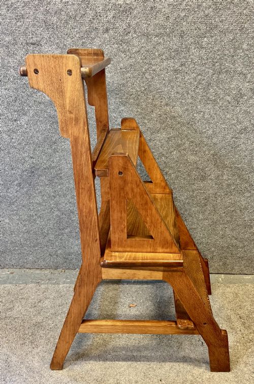 Edwardian Metamorphic Library Chair Steps