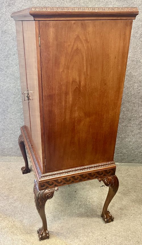 EDWARDIAN CHIPPENDALE STYLE FOLIO CABINET - ADDITIONAL PHOTO 9