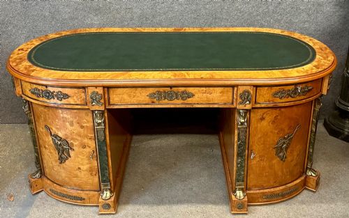 Large Freestanding French Style Oval Desk