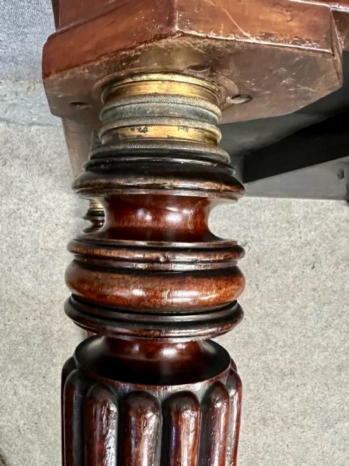 GOOD QUALITY 19TH C MAHOGANY CAMPAIGN TABLE - ADDITIONAL PHOTO 6