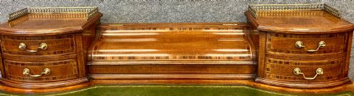 ANTIQUE MAHOGANY INLAID CARLTON HOUSE DESK - ADDITIONAL PHOTO 8