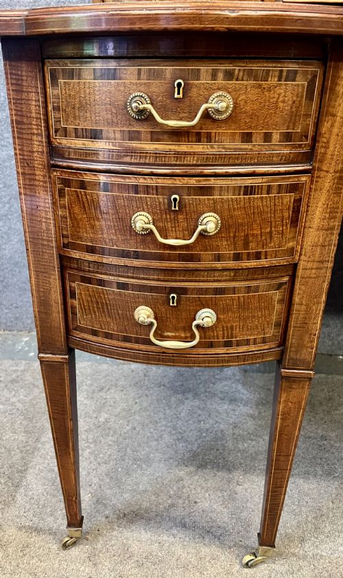 ANTIQUE MAHOGANY INLAID CARLTON HOUSE DESK - ADDITIONAL PHOTO 12