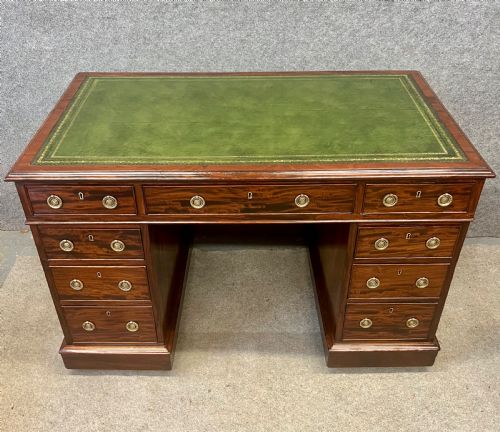 Victorian Mahogany Pedestal Desk.