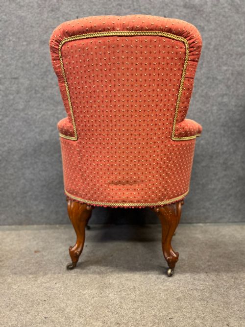 PAIR OF VICTORIAN TUB CHAIRS - ADDITIONAL PHOTO 5