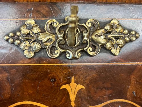 VICTORIAN WALNUT INLAID BUREAU DE DAME DESK - ADDITIONAL PHOTO 9