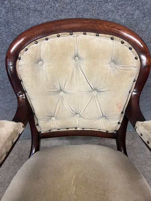 VICTORIAN ROYAL MUSIC HALL CHAIRMAN'S ELBOW CHAIR - ADDITIONAL PHOTO 7