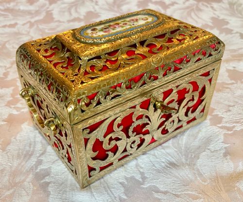 Small Antique French Palais Royal Casket
