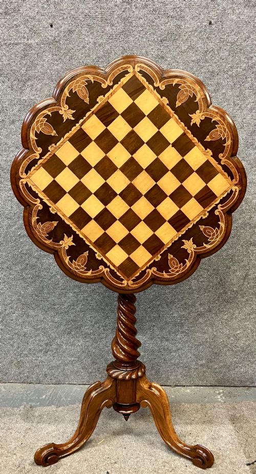Superb Victorian Chess Table