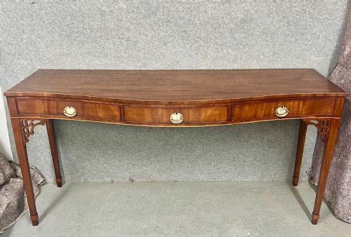 George III Mahogany Serpentine Shaped Serving Table