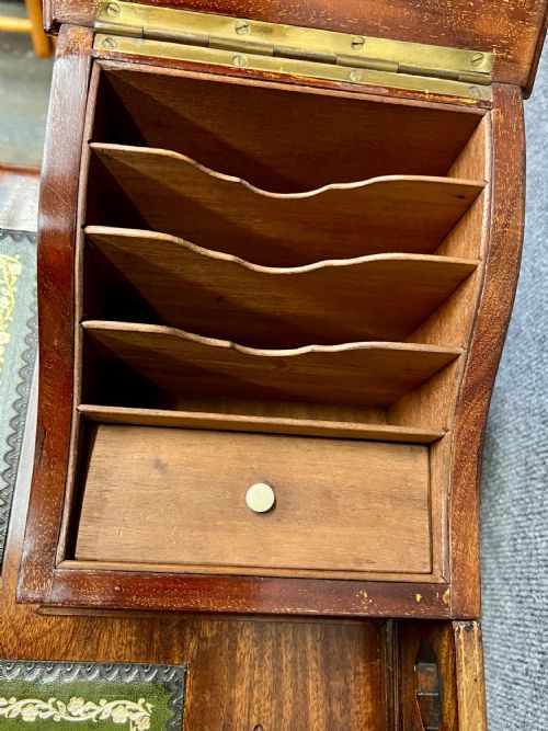 GOOD QUALITY EDWARDIAN MAHOGANY AND INLAID LADIES DESK - ADDITIONAL PHOTO 5