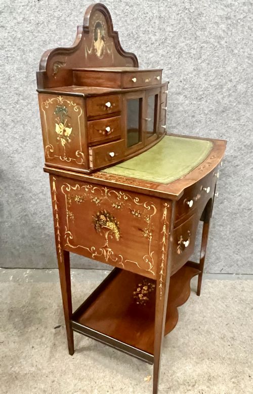 BEAUTIFUL EDWARDIAN LADIES DESK BONHEUR DU JOUR - ADDITIONAL PHOTO 3