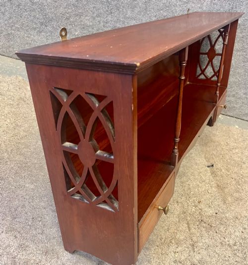 ATTRACTIVE EDWARDIAN HANGING WHATNOT SHELVES - ADDITIONAL PHOTO 3