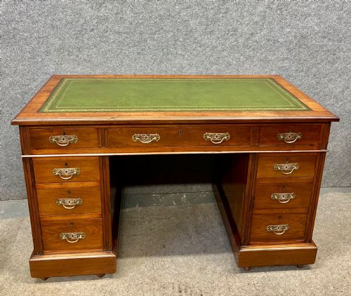 Antique Walnut Pedestal Desk