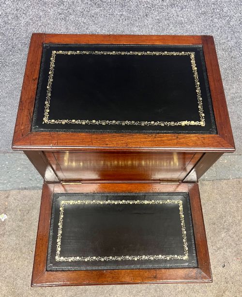 REGENCY STAMPED JJARVIS MAHOGANY LIBRARY STEPS - ADDITIONAL PHOTO 7