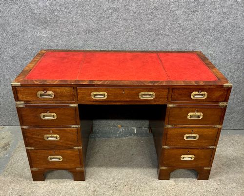 Antique Mahogany Campaign Desk