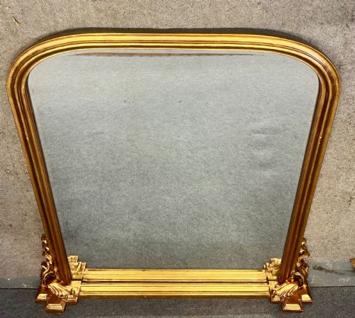 Large Gilded Overmantel Mirror