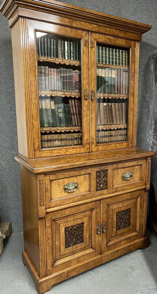 SUPERIOR QUALITY POLLARD OAK SECRETAIRE BOOKCASE - ADDITIONAL PHOTO 10