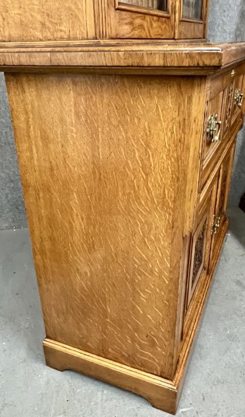 SUPERIOR QUALITY POLLARD OAK SECRETAIRE BOOKCASE - ADDITIONAL PHOTO 18