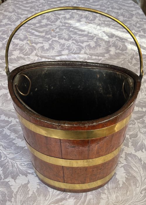 Georgian Mahogany Brass Bound Bucket
