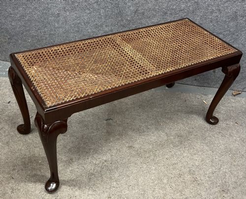 EDWARDIAN MAHOGANY WINDOW SEAT - ADDITIONAL PHOTO 4