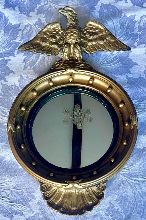 Regency Diminutive Gilded Convex Mirror