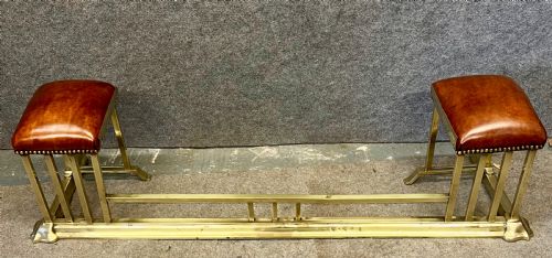 Edwardian Brass and Leather Club Fender