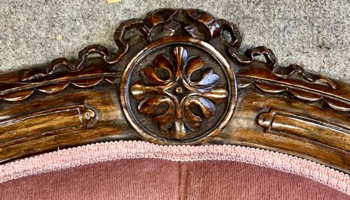 SUPERB VICTORIAN WALNUT OPEN ARMCHAIR - ADDITIONAL PHOTO 9