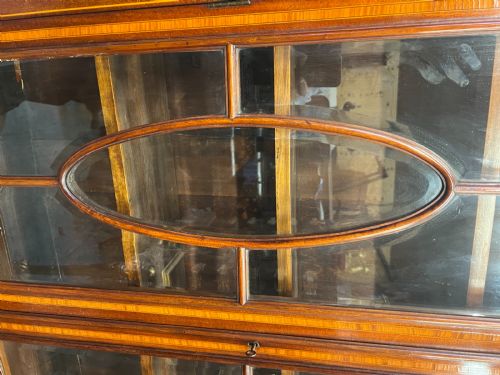 GOOD QUALITY EDWARDIAN INLAID BOOKCASE - ADDITIONAL PHOTO 3