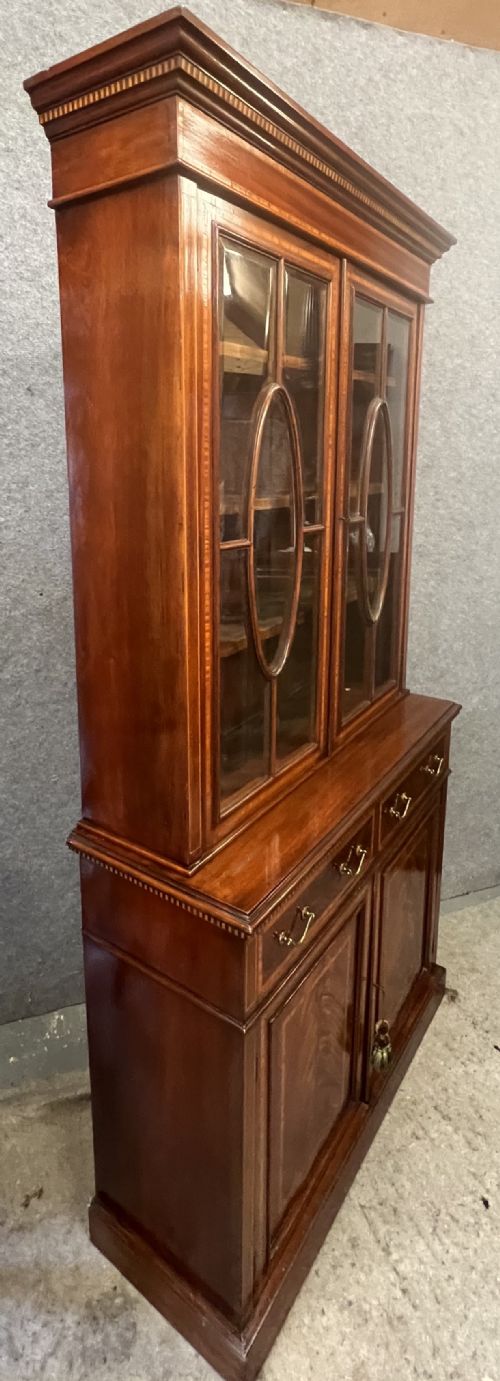 GOOD QUALITY EDWARDIAN INLAID BOOKCASE - ADDITIONAL PHOTO 7