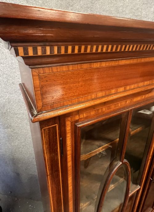 GOOD QUALITY EDWARDIAN INLAID BOOKCASE - ADDITIONAL PHOTO 8