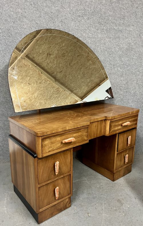 Stylish Art Deco Walnut Dressing Table