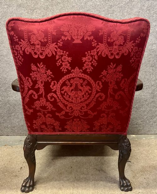 SUPERB 19THC MAHOGANY GAINSBOROUGH LIBRARY CHAIR - ADDITIONAL PHOTO 10