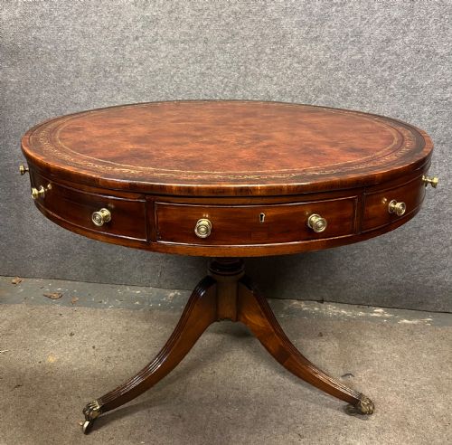 Regency Mahogany Drum Table Centre Table