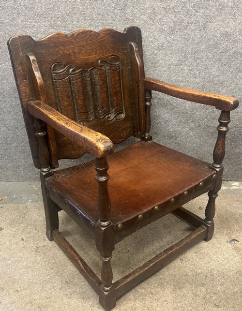 Jacobean Style Oak Hall Seat Monks Bench Table