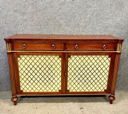 Attractive Regency Style Mahogany & Gilded Side Cabinet