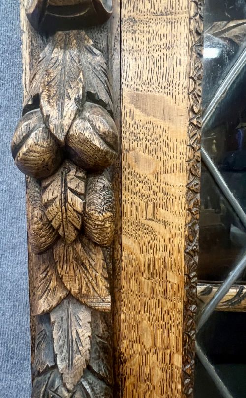 AN IMPRESSIVE 19THC CARVED OAK BOOKCASE - ADDITIONAL PHOTO 13