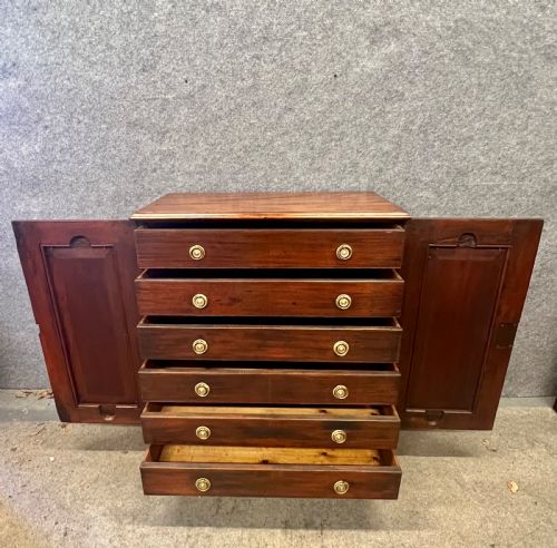 George III Mahogany Collectors or Plan Chest