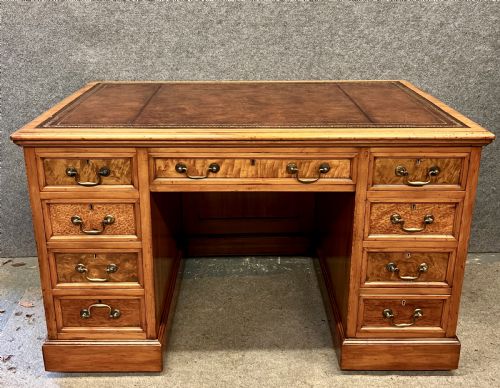 Unusual Freestanding Antique Specimen Wood Desk