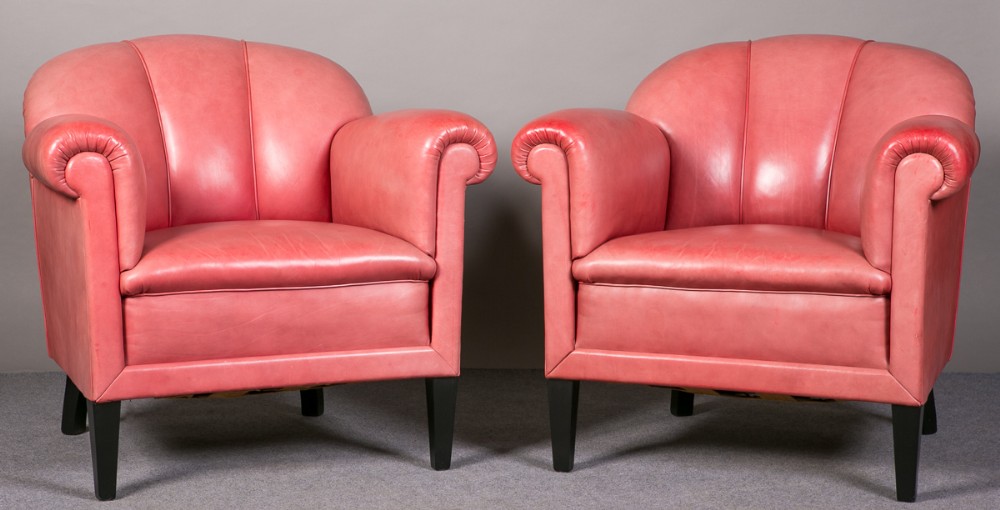 Art Deco Leather Armchairs