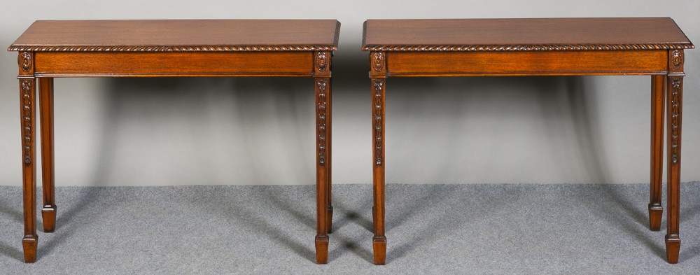 Pair Georgian Revival Console Tables