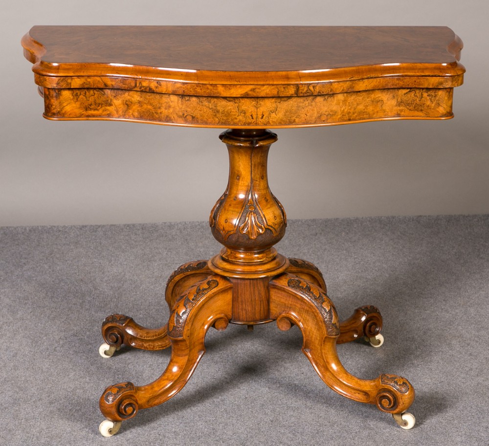 Victorian Walnut Card / Side Table