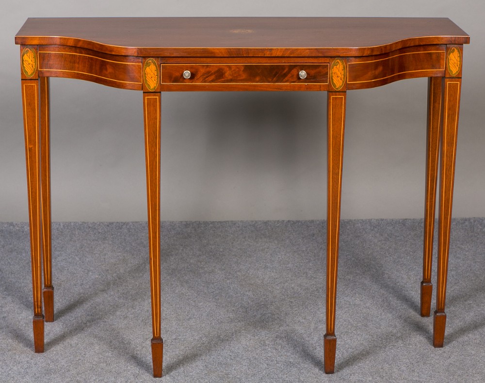 Inlaid Mahogany Console/Side/Hall Table