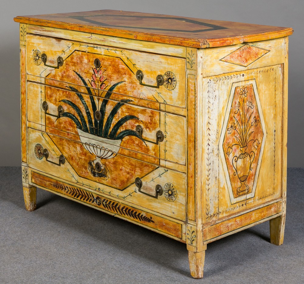 19th.C.Painted Commode/Chest of Drawers