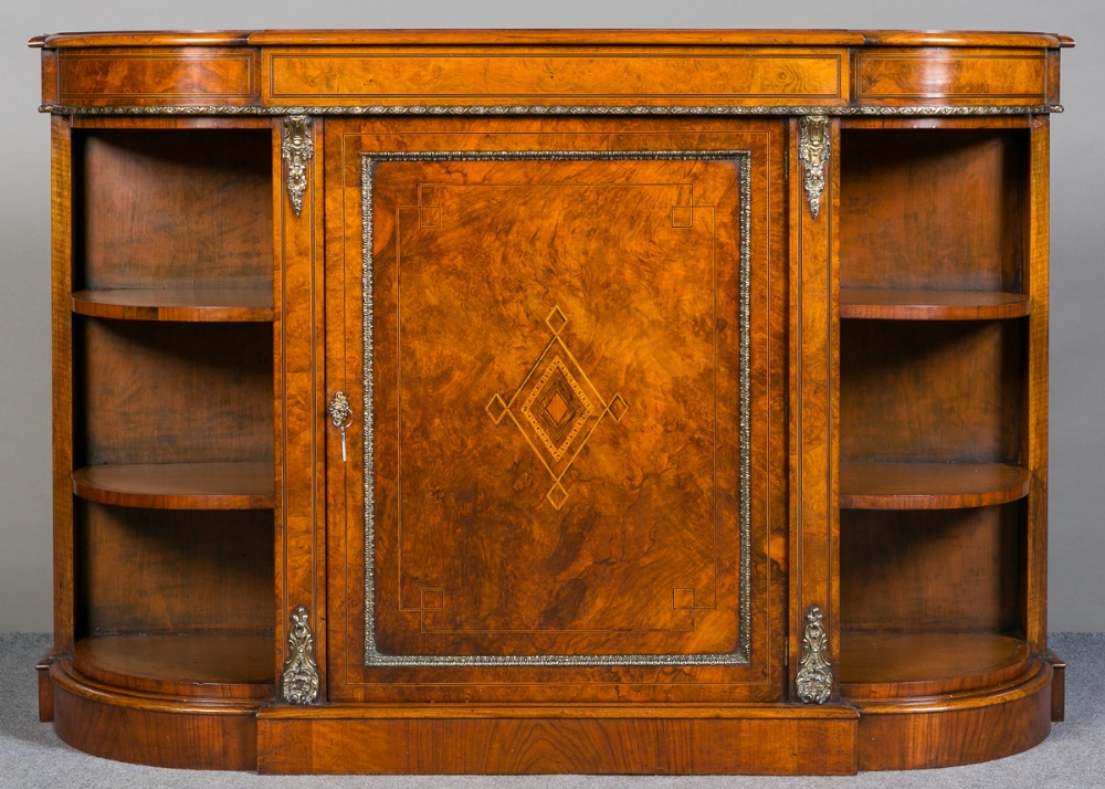 Victorian Walnut Side Cabinet/Credenza