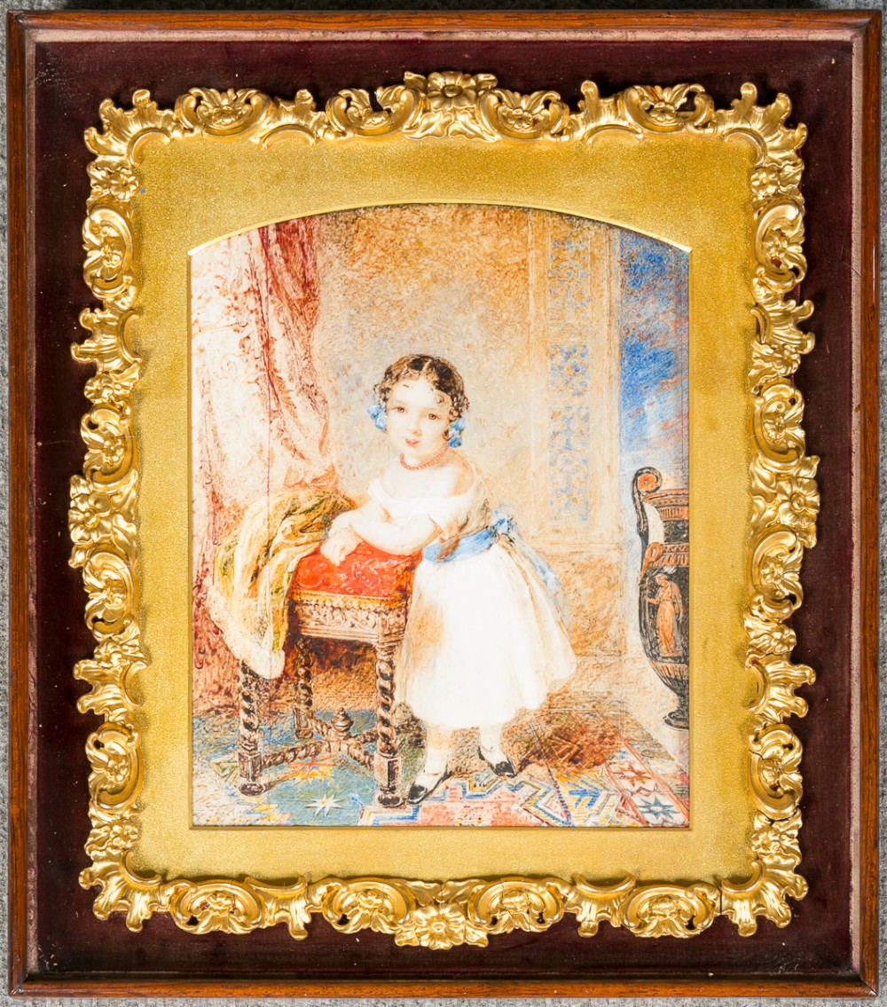 Victorian Framed Portrait of a Young Girl