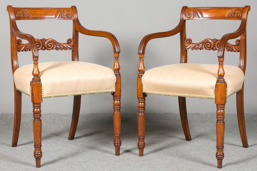 Pair of Regency Elbow Chairs